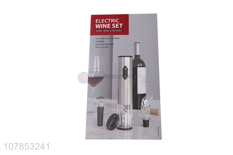 China Export Dry Battery Electric Wine Opener Set