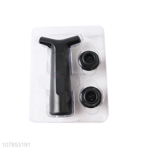 Wholesale black food grade silicone wine bottle opener set