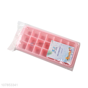 Wholesale pink ice box food grade silicone ice tray mold