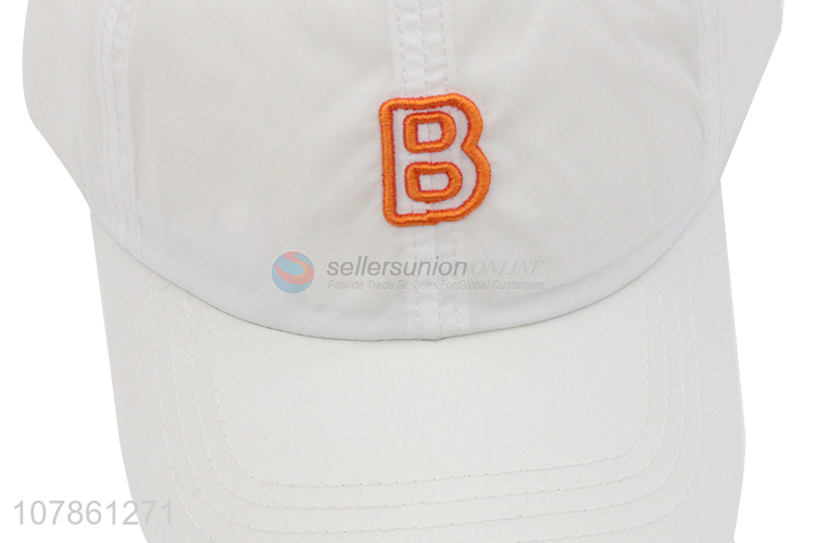 Factory price white children adjustable sports baseball hat for sale