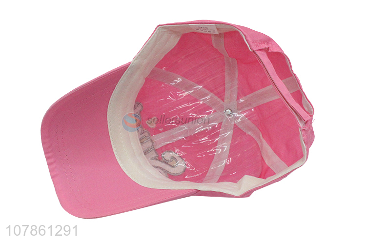 Latest product pink children sports baseball hat for outdoor