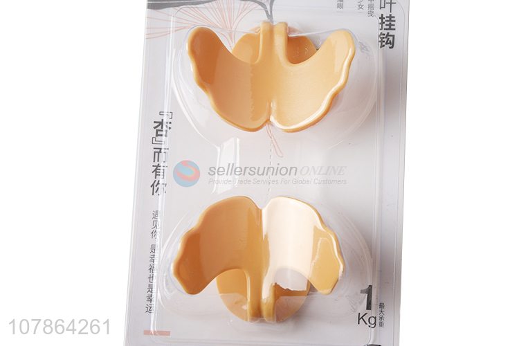 Latest arrival ginkgo leaf shape wall hooks for kitchen