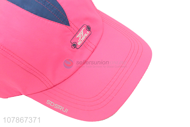 China factory wholesale pink baseball cap outdoor sun cap