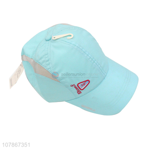 Factory direct sale blue breathable baseball cap outdoor sun cap