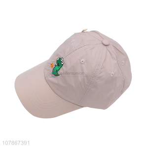 Creative embroidery dinosaur cartoon baseball cap children sun hat