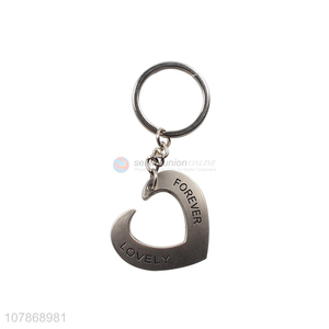 Custom Alloy Heart Shape Key Chain Fashion Metal Key Ring