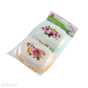 Hot selling rose printed waterproof plastic travel soap case