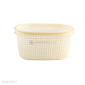 Hot sale multi-use plastic storage basket for kitchen and bathroom