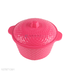 Online wholesale kitchen dinnerware plastic soup bowl with lid