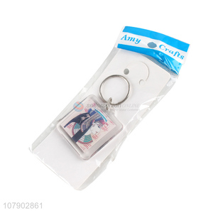 Cool Printing Acrylic Tag Key Chain Fashion Keychain