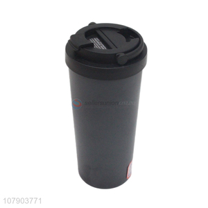 China factory black stainless steel sports vacuum cup with top quality