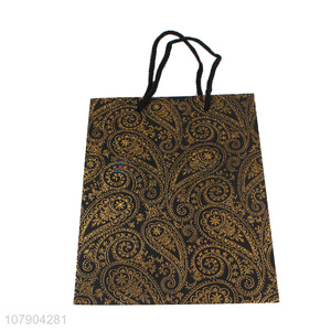 New arrival golden paper bag holiday gift packaging bag