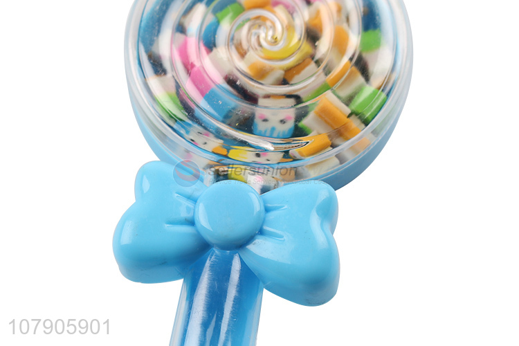 Hot Sale Cartoon Lollipop Mini Cartoon Eraser For Students