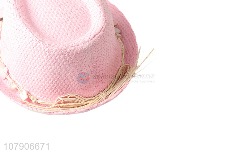 Wholesale newest women girls shell straw hat sun hat photography props