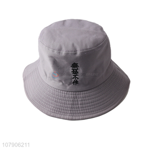 China manufacturer men women embroidery bucket hat summer sun hat