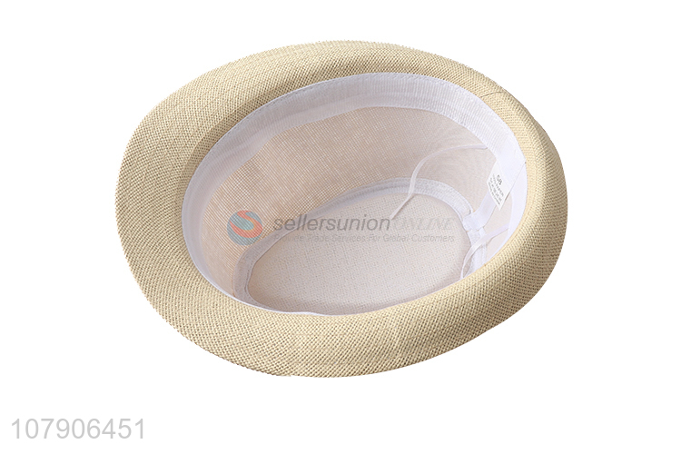 China supplier British style paper straw hat men summer fedora hat