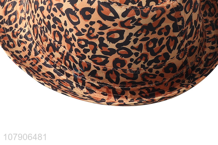 Best selling stylish leopard print fedora jazz hat photography props