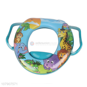 New arrival child baby care products kids soft toilet seat with handles