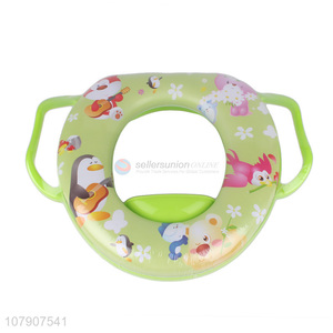 Hot product household plastic baby potty trainer toilet seat with handles