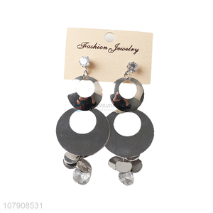 Popular jewelry accessories simple painted hollow hoop stud earrings