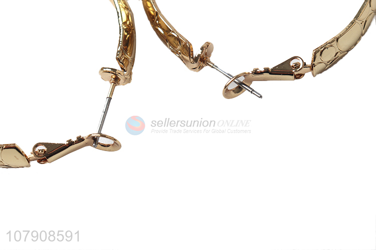 Fashion design gold round hoop earrings with top quality