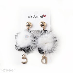 Wholesale from china fuzzy pendant earrings for women jewelry