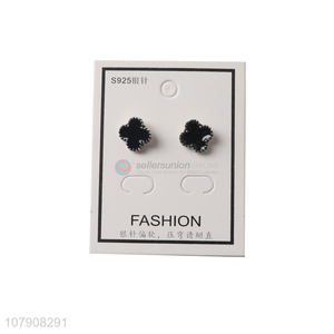 Fashion style black metal women stud earrings jewelry for gifts