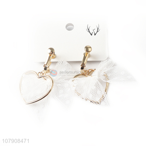 Factory price durable heart shape metal women earrings for sale