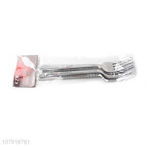 New Arrival Silver Stainless Steel Carved Steak Fork