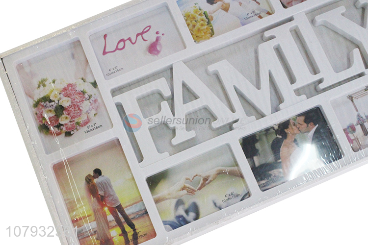 China factory rectangular plastic family combination photo frame