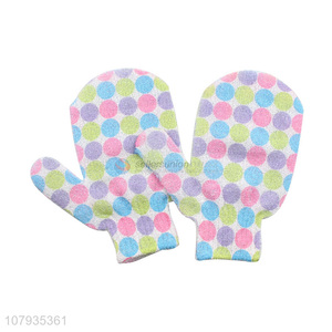 New arrival colourful soft shower massage bath gloves wholesale