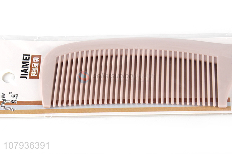 Creative design pink plastic comb household hairdressing close-tooth comb