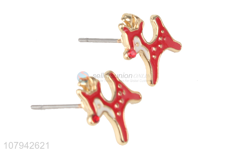 High Quality Christmas Deer Stud Earring Fashion Jewelry