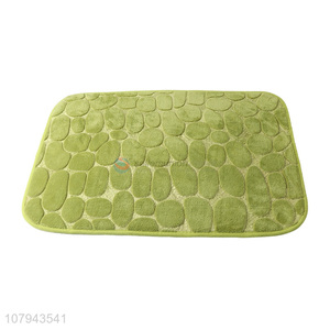 Hot selling green love plush floor mat household non-slip mat