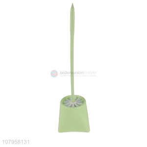 Wholesale price green plastic toilet brush toilet cleaning long handle brush