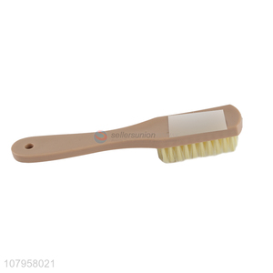 Factory wholesale beige long handle shoe brush daily plastic brush