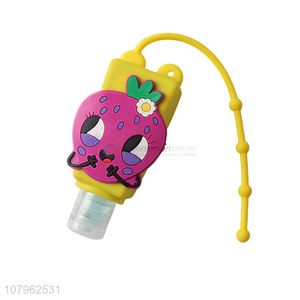 New product fruits aroma antibacterial hand gel with cartoon silicone case