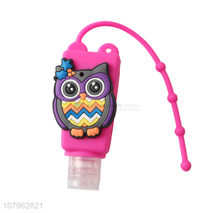 Low price cherry aroma kids travel hand gel with silicone holder