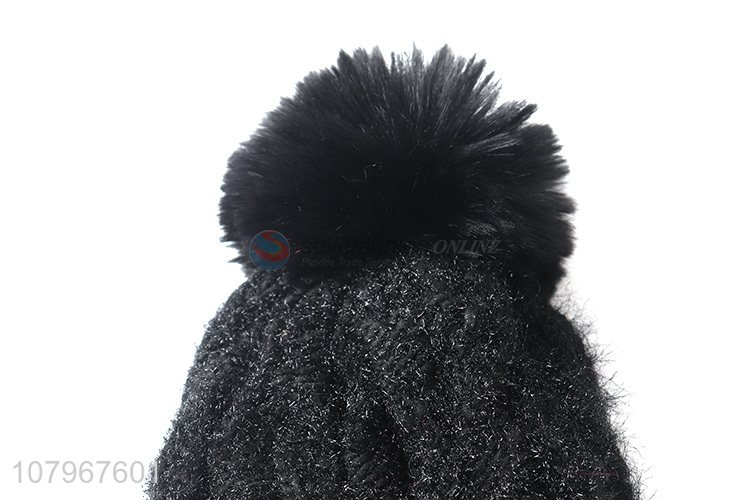 China supplier stylish women winter thermal knitted beanie ladies autumn hat