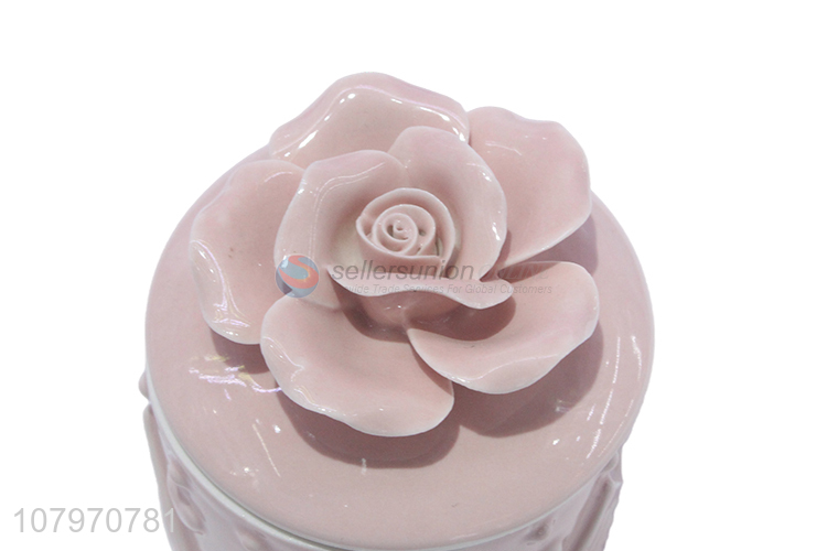 Most popular ceramic jewelry box European style embossed ring box