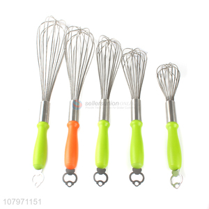 New arrival stainless steel egg whisk blender with plastic handle