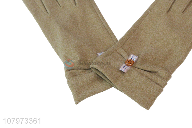 New simple windproof gloves ladies warm gloves for autumn