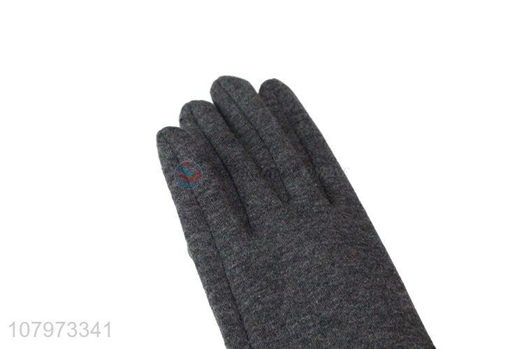 Wholesale price thick gloves ladies embroidered warm gloves