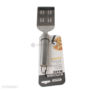 Hot items stainless steel slotted frying spatula steak egg turner