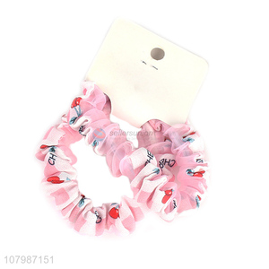 Yiwu wholesale pink fashion ladies temperament rubber band hair accessories