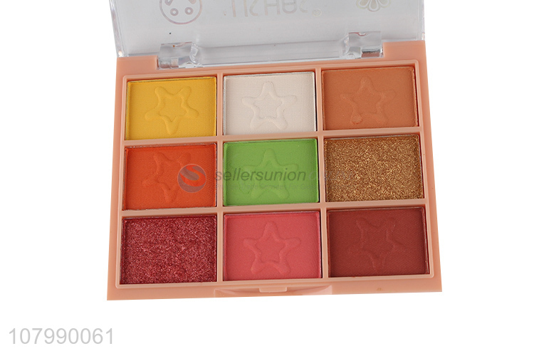 Wholesale candy color eyeshadow portable 9 color eyeshadow palette