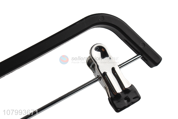 Good quality dual-purpose plastic clothes hanger pants hanger with clips