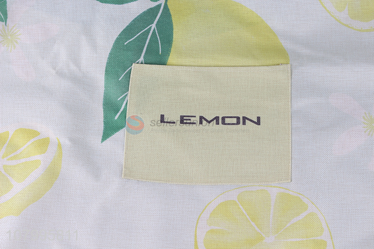 New simple lemon print waterproof pullover apron for household