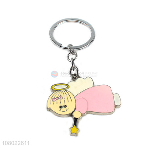 Latest imports cartoon metal keychains adorable enameled key chain