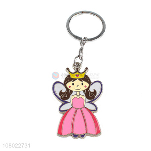 Factory supply zinc alloy metal keychains cute fairy key chain charms